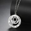 My Shape Hebrew Prayer Necklaces Shema Israel Blessing Stainless Steel Pendant Necklace Star of David Je Jewelry Wholesale