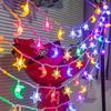 Enpufike LED Solar Star and Moon Decorative String Lights