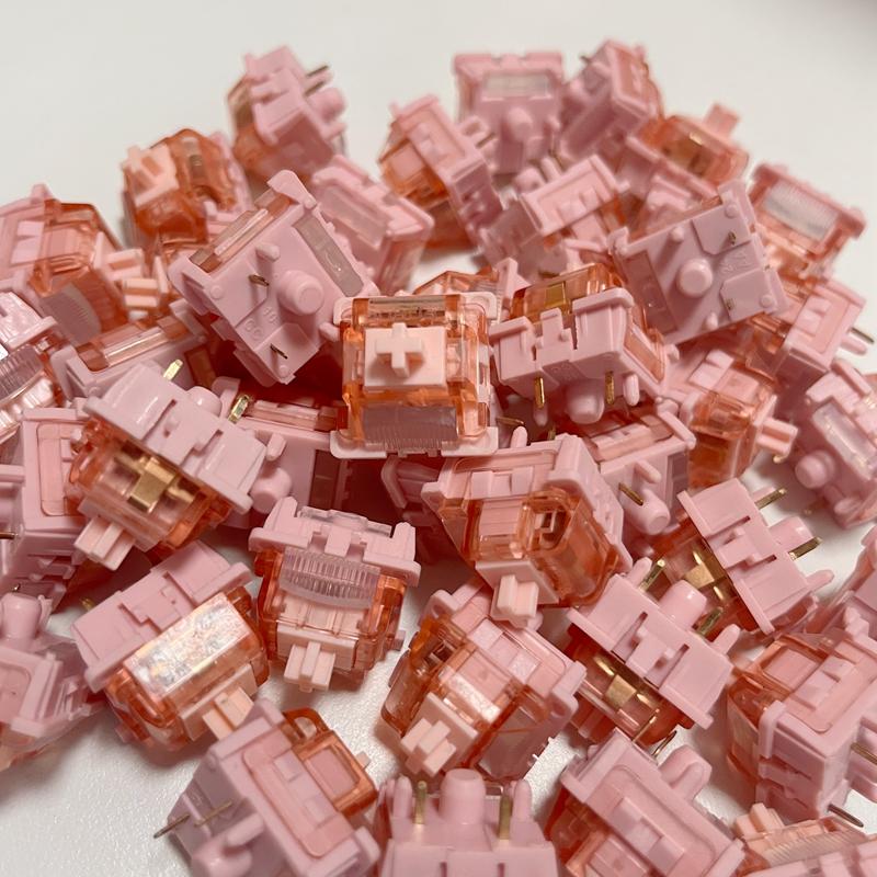 LEOBOG Stille Schalter Mechanische Tastatur Lineare Schalter 5-Pin Vorgeschmiert POM Benutzerdefinierte Leise Baumwollbonbon MX Schalter F75 F87