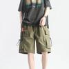 2026 New Fashion Summer Men's Shorts Solid Color Big Pocket Cargo Shorts Casual Knee Length Shorts For Men