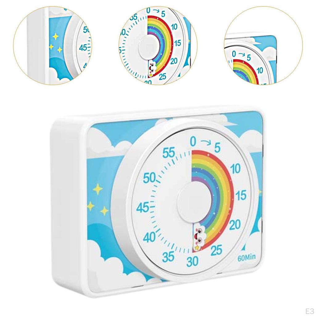 Visual Timer 60 Minute Convenient Silent Essential Decorative Desktop for Kids Cooking