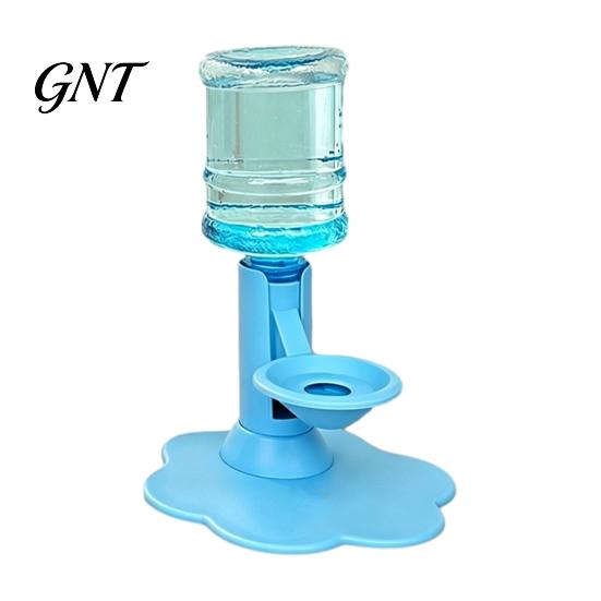 Auslaufsichere Wasserschale für Zuhause, Schwerkraft-Katzenspender, 640 ml Reservoir, Automatische Nachfüllschale, Erhöhter Futterspender, Freihändige Hydration für Haustiere blau