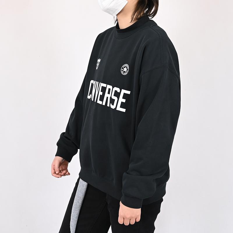 New Converse Sweatshirt Men's Black 10028409-A01