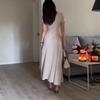 European & American Autumn/Winter High Neck Casual Loose Solid Color Slimming Shawl Dress