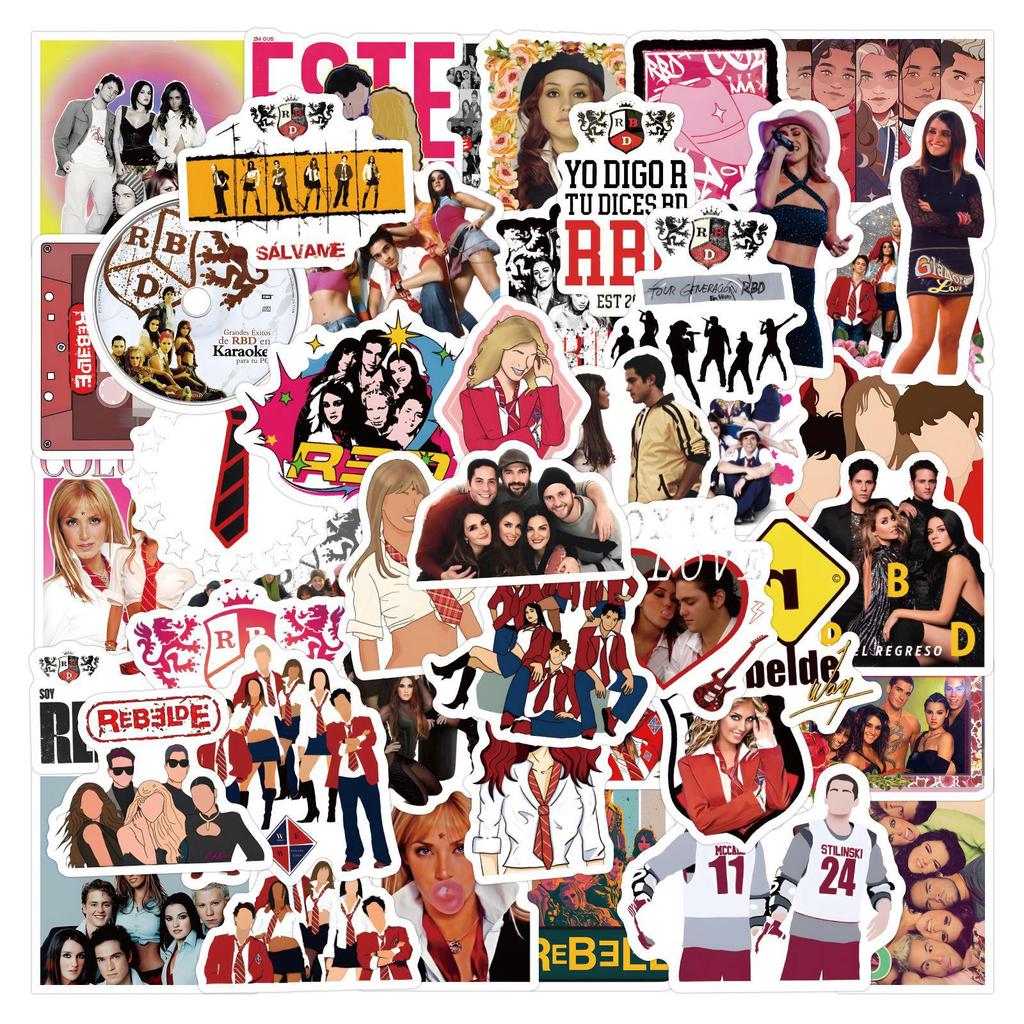 60/110 Sheets Singer RBD Graffiti Stickers for Notebooks, Luggage & Phones - DIY Star Design