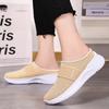 Shoes women's large size women's shoes bag head half tray flat shoes fly woven breathable casual shoes slippers single shoes