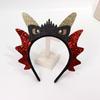 Teens Cartoon Headband Stereo Dragon Shape Hair Hoop Adult Plush Headpiece Hairband New Year Cosplay Costume Props