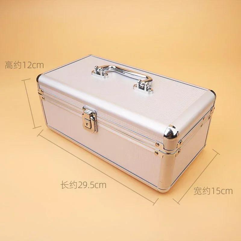 

Double Layers Tool Storage Box Aluminum Waterproof Professional Ear Cleaning Parts Organizer Suitcase Case Hard Empty Tool Boxs жёлтый
