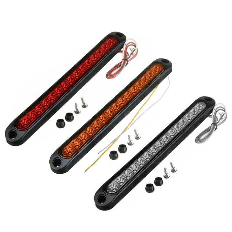 15 LED Brake Light Bar Marker Light Tail Light Bar Rear Signal Lights for Trailer Trucks Boats Lamp Accessories