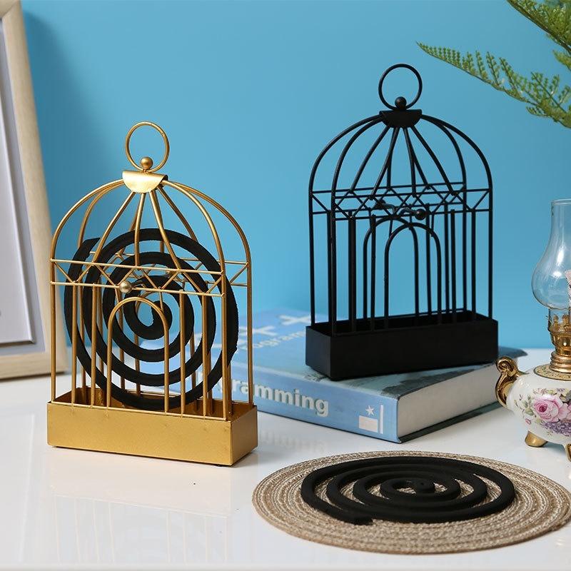 Metal Mosquito Coil Holder Retro Metal Mosquito Trap Home Accessories Wrought Iron Decorative Frame