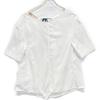 MARNI 21 White Back Open Crew Neck Short Sleeve Blouse tops 36 whiteUsed