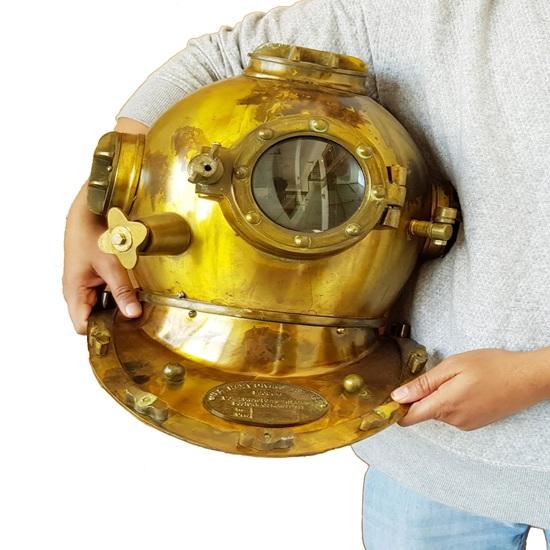 45.72 Cm Boston Diving Helmet Divers Helmet Deep Sea US Navy Mark V Scuba Diving Helmet