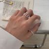 Geometrischer Unregelmäßiger Wellenring im Koreanischen Stil für Damen, Verstellbar