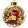 Decorative Acrylic Christmas Ornaments Tree Crystal Ball Pendant with LED Light, Built-in Christmas-themed Gift for Family Pattern Design, Hanging