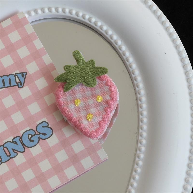 

Милая девочка розовые клубнички и бантики заколки для волос милые тканевые клубничные заколки для волос заколки для волос девичье сердце головные уборы аксессуары