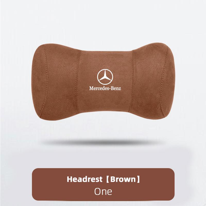 Car Seat Suede Memory Cotton Neck Pillow Headrest For Mercedes Benz AMG W205 C300 W203 W206 W108 W124 W126 W140 W168 GLA GLB GLC FV1