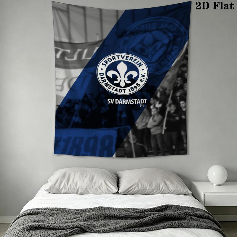 SV Darmstadt 98 Wall Tapestry Aesthetic Wall Hanging Printed Fabric Blanket Decorative Tapestries for Bedroom Living Room Home Decor