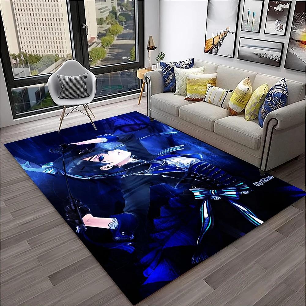 3D Anime Black Butler Cartoon Carpet Rug for Home Living Room Bedroom Sofa Doormat Decor,kids play Area Rug Non-slip Floor Mat