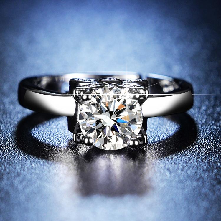 Ring Female, Imitation Mozzarella Diamond Ring, One Carat Engagement Ring, Fire Butterfly Ring.