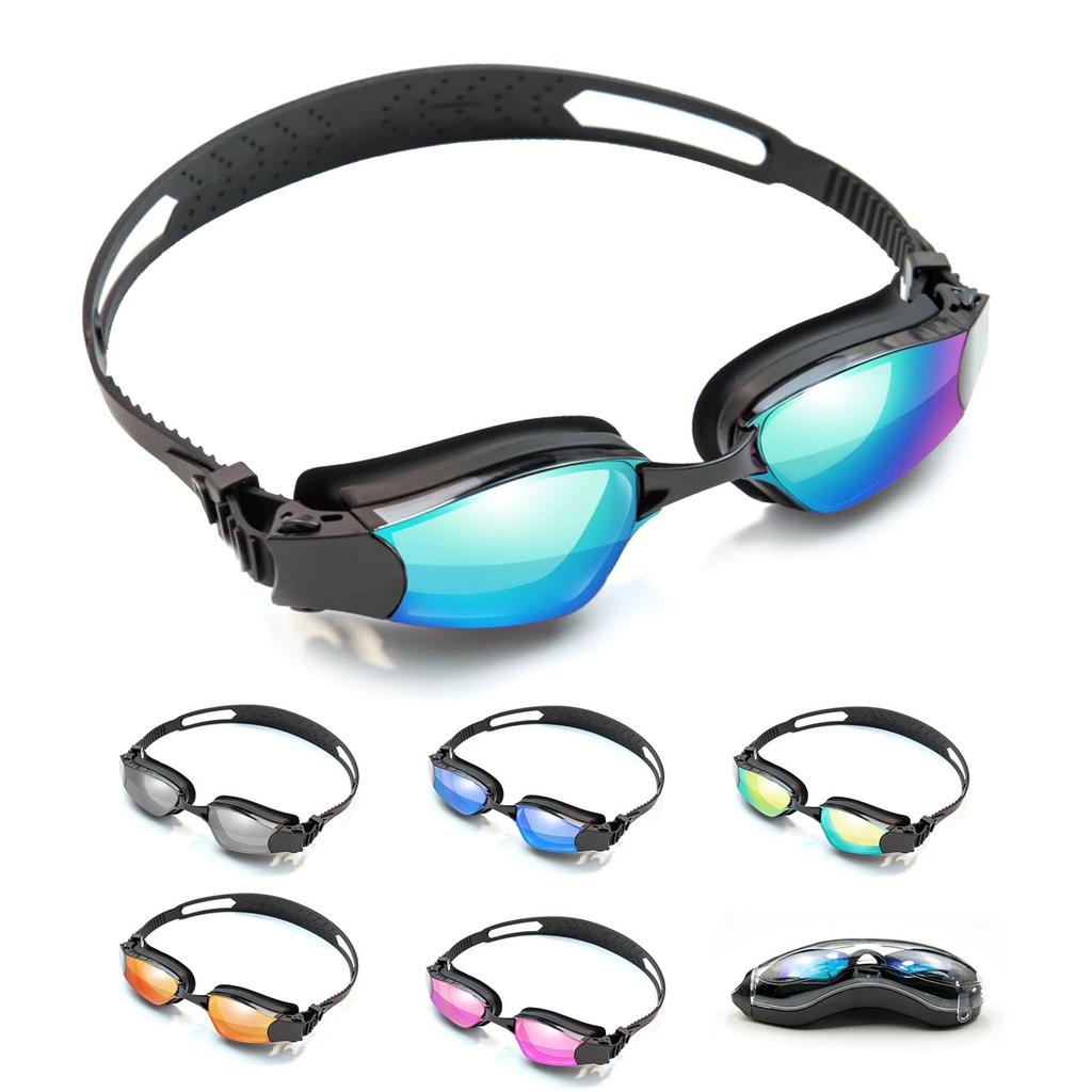 Being Professional Swimming UV for Men and Soft Silicone Nose Wide Field of Underwater Glasses Goggles, Anti-Fog, Protection, Watertight, Adults,