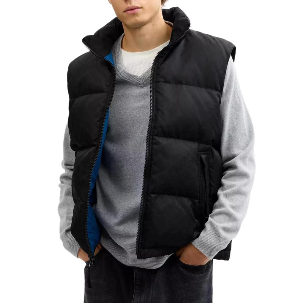 COACH Down Vests Men's Black Stand Collar Moderate (Unisex) Down Vests CER03 BLK