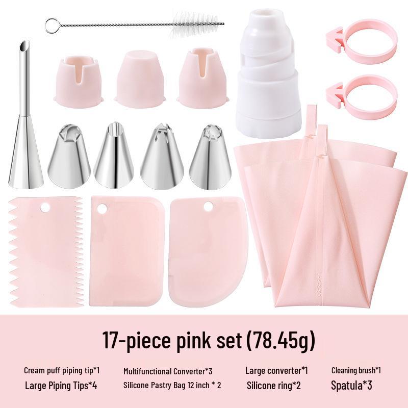 Nordic Disposable Piping Bags & Tips Set for Cake Decorating
