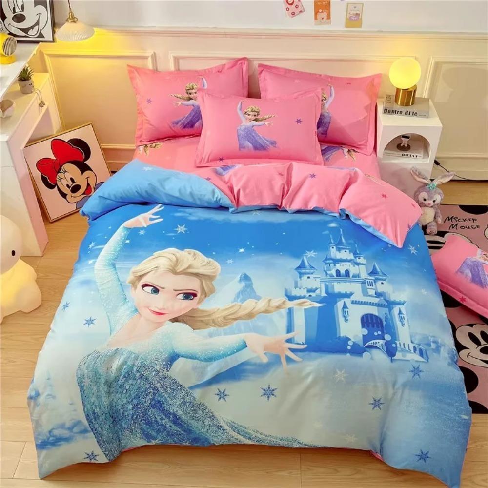 Cartoon IJs Sneeuw Koningin Motief, Microvezel Beddengoed Sets, Kinder Dekbedovertrek voor Tieners volwassenen Dekbedovertrek prinses Motief