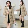 Down Cotton Jacket Women's Mid-length Model 2025 New Winter Korean Version Slim and Thickened Warm Hooded Jacket Cotton Jacket