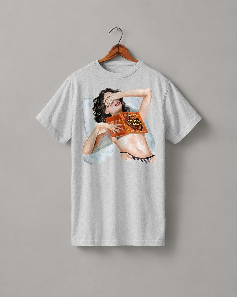 A Court of Silver Flames Book T Shirt Highquality Summer Streetwear for Both Unisex and Unisex Printed Pure Cotton Tshirt
