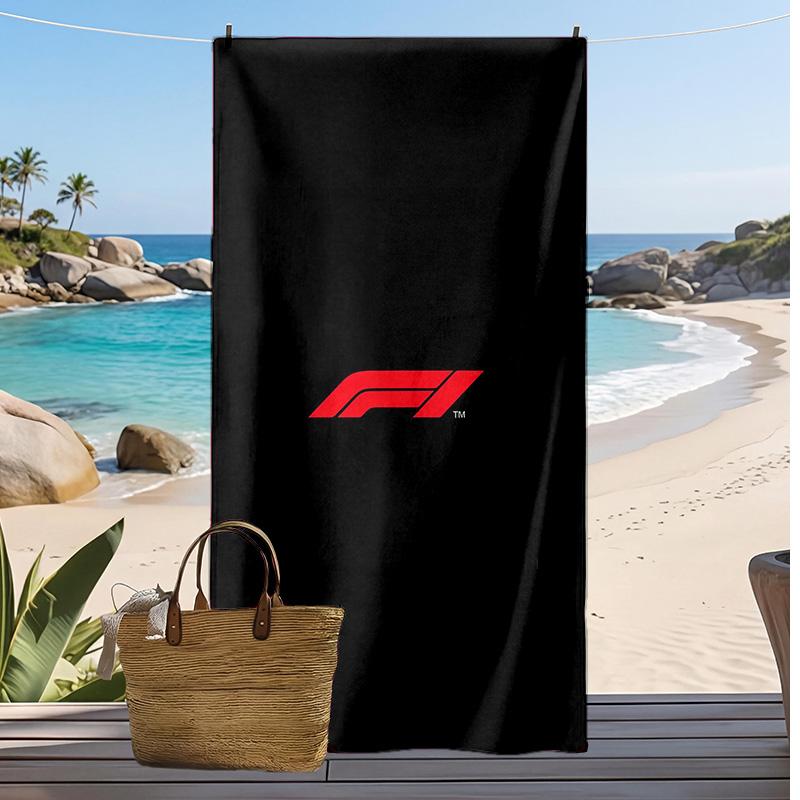 Asciugamano da Spiaggia Stampa F1 Morbido Portatile Asciugatura Rapida?Asciugamano Asciutto Per Piscina Vacanza Estiva Sport all'Aperto