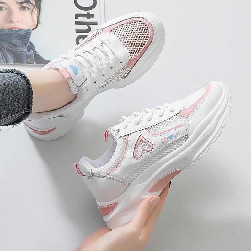 22 mesh shoes hollow single mesh sports shoes breathable casual shoes thick-soled summer mesh shoes