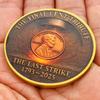 1793-2025 Lincoln, USA, gold-plated color printed commemorative medal, decorative ornament, pendant, gift coin, commemorative coin