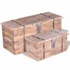 Day and Night - Day and Night Acacia Wood Storage Chest Set 2 Units