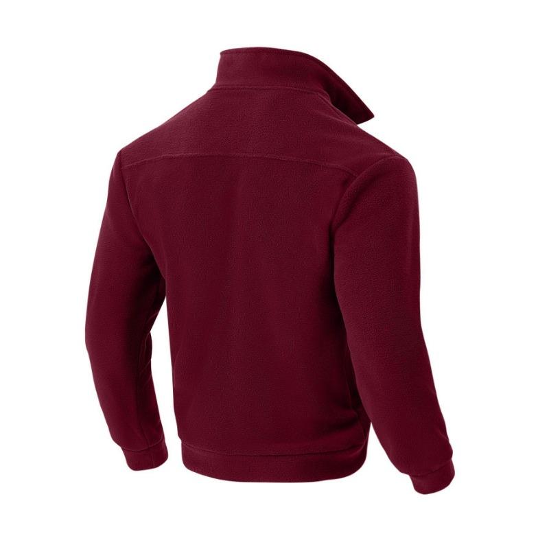 Men S Solid Half Zip Casual Stand Collar Long Sleeve Sweatshirt