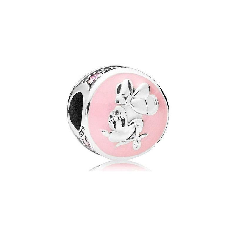 925 Silver Charm Beads DIY Mickey Mienie Bracelet Clip Safety Chain Love Gift Pendant