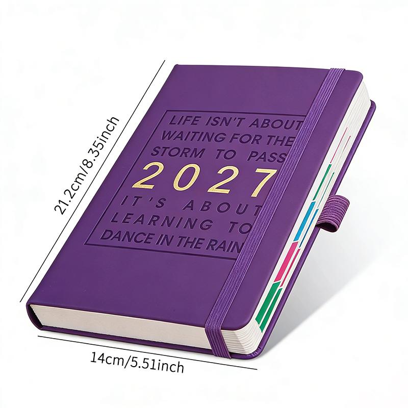 2027 Diary A5 English Calendar Schedule Book Personalized School Weekly Planner Notebook Business Style with Gift Box