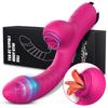 Vibrátor pro lízání jazykem 2 v 1 pro dospělé ženy Sexuální hračky Dilda Vibrátory Stimulátor klitorisu s 20 rychlostmi Vibrátory Sexuální produkt