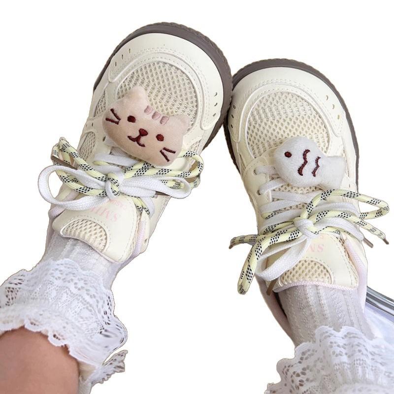 Dopaminové dámské plátěné boty léto nové trendy boty síťovina prodyšné malé bílé boty