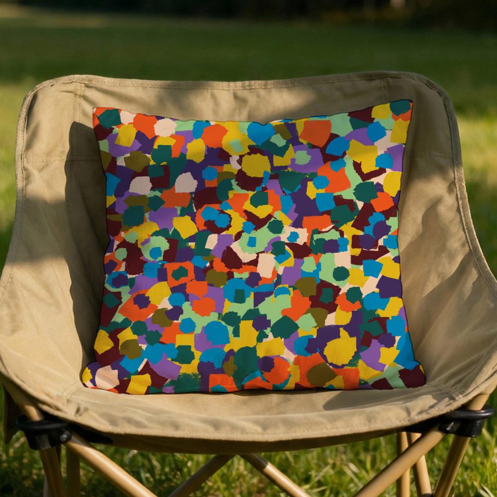 Abstract Colorful Pattern Cushion Cover Soft Reversible  Durable Pillow Cover  MultiScene Use for Home  Car Daily Comfort