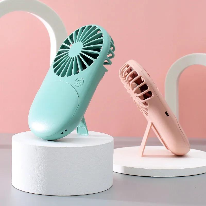 Roztomilý USB mini ventilátor Přenosný ruční ventilátor Dobíjecí mini ventilátor Kapesní velikost Nízký hluk Malý elektrický ventilátor Studentská kolej