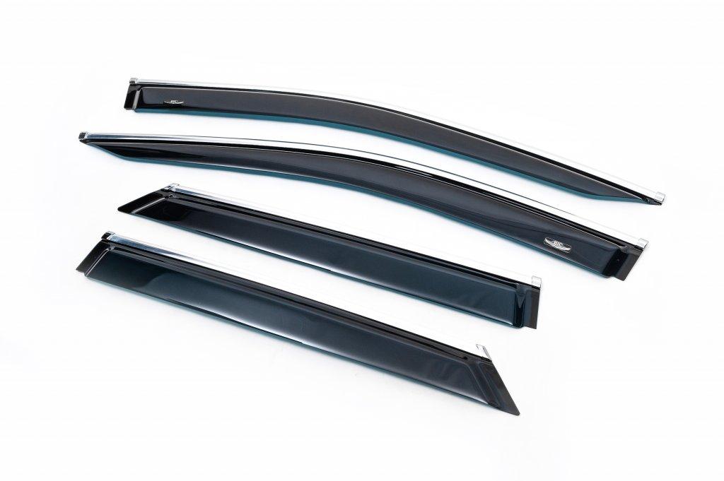 

Ветровики с хром молдингом LONG (4 шт, HIC) для Lexus RX 2016-2022 гг