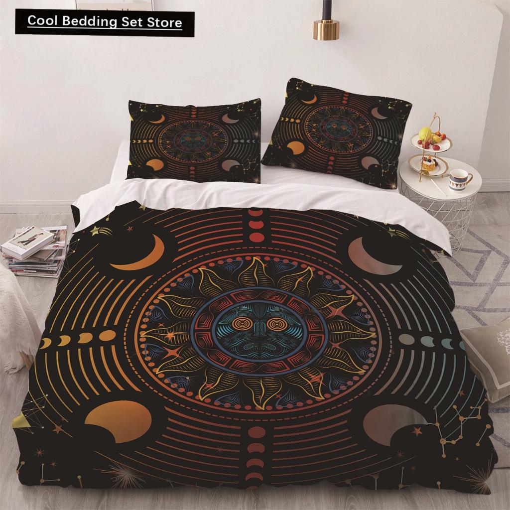 Africa Egypt King Queen Duvet Cover Egyptian Pharaoh Bedding Set for Teens Adults Ancient Frescoes 2/3pcs Polyester Quilt Cover