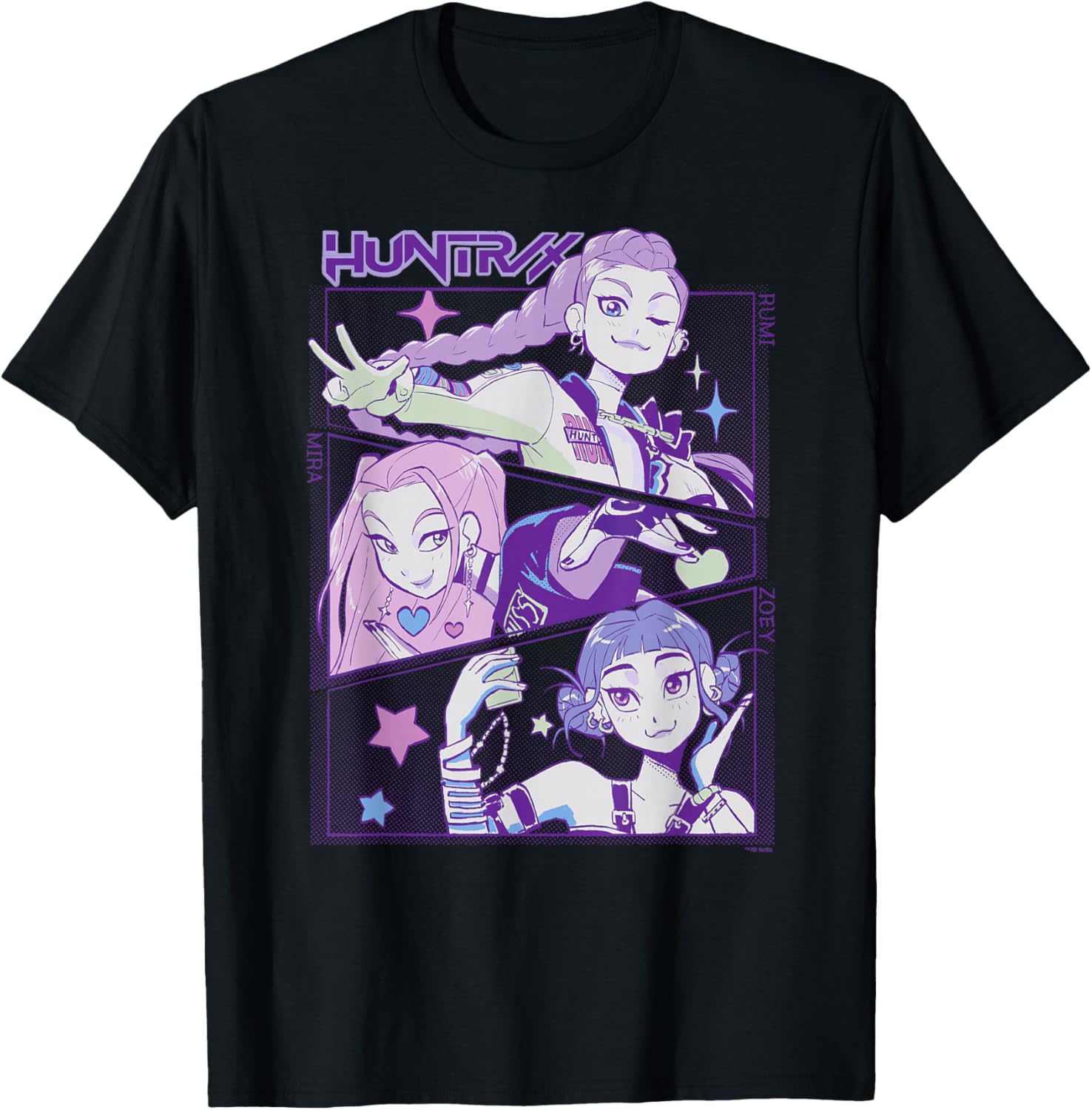 

KPop Demon Hunters Trio TShirt Summer Mens and Womens Clothing Fashion High Quality Short Sleeved Tshirt New in Tops Unisex L