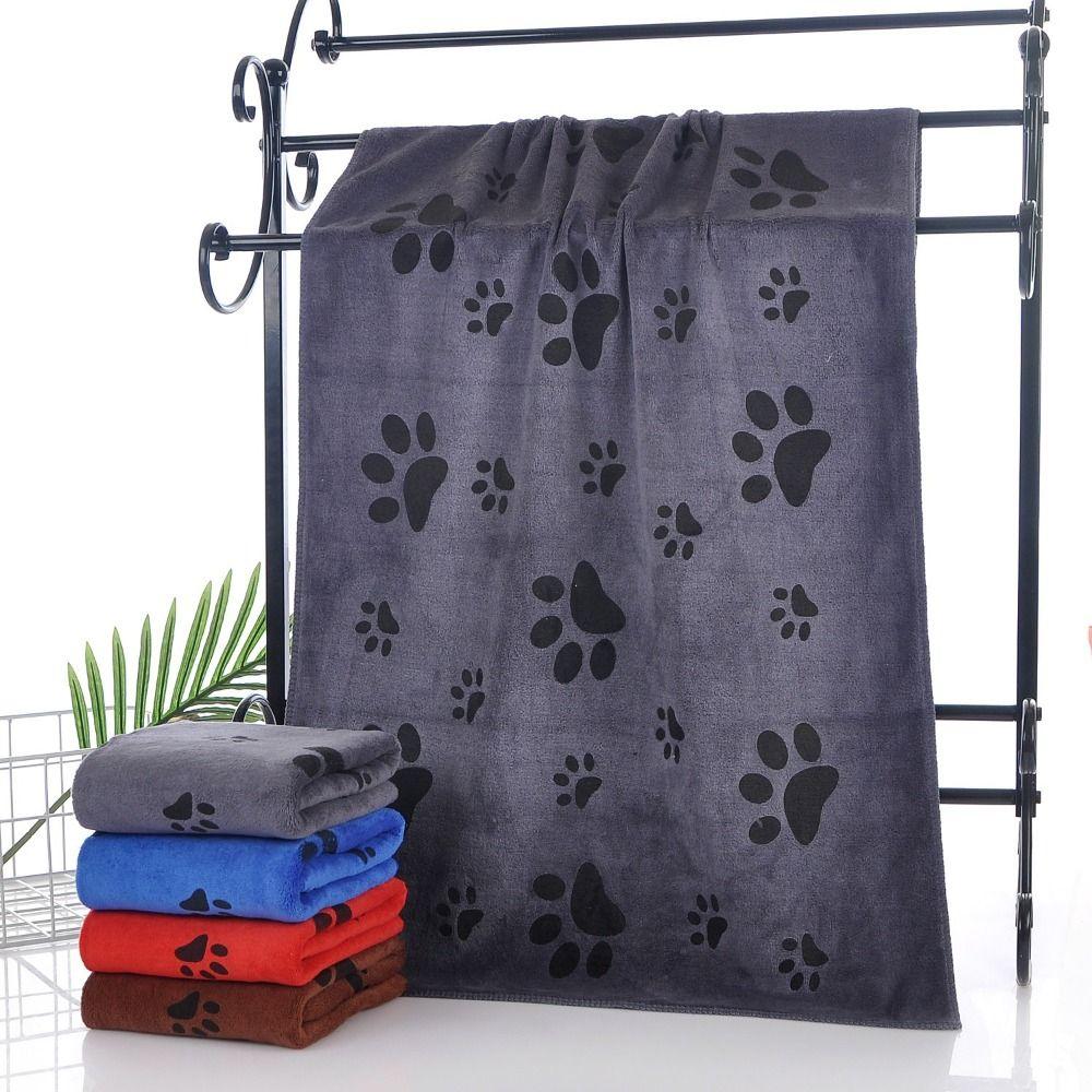 Absorbent Microfiber Dog Towel Polyester Fiber Absorbent Pet Towel Car Wiping Cloth Dog Grooming