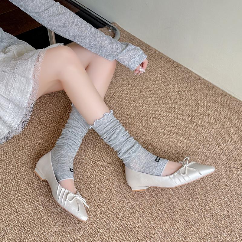 Mode Neu 2025 Mode Spitzschuh Damen Ballerinas mit Schuhen Weiche Schmetterlingsknoten Damen Slipper Flache Damenschuhe