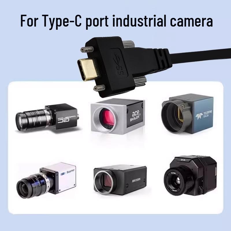 USB3.1 Right-Angle Type-C Data Cable with Camera Lock, 10Gbps Transmission