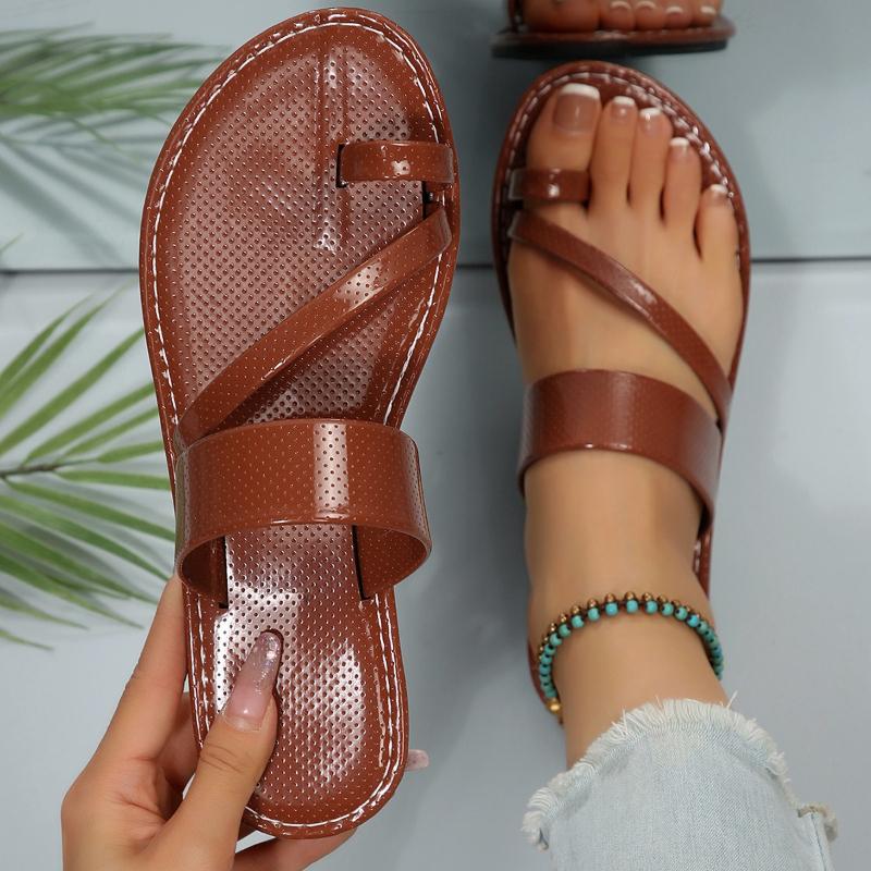 Fashion 2025 Summer New Large Sandals Breathable Flat Slippers Outdoor Travel Women's Shoes High Quality Beach Women's Slippers
