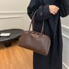 Retro Shoulder Bag Women's Autumn and Winter New Trendy Fashion Simple Underarm Bag Large Capacity Bowling Bag