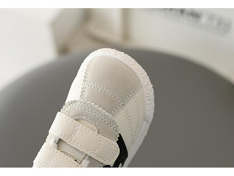 Kids' Stylish Velcro Loafers - Spring/Autumn 2026: Comfy White Shoes for Toddler Girls & Boys