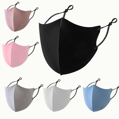 Eis-Seiden-Masken, Atmungsaktive und Waschbare Dreidimensionale Masken, Anti-Ultraviolett-Sonnencreme-Masken für Erwachsene, Personalisierbare Stoffmasken, Dünne Masken